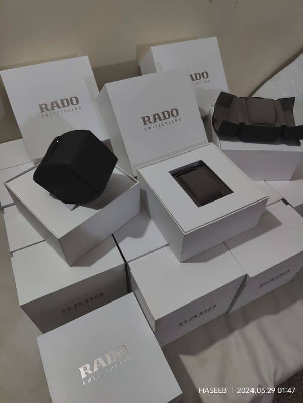 RADO WATCHES ORIGINAL BOXES New Model WHITE AND BLACK AVAILABLE 14