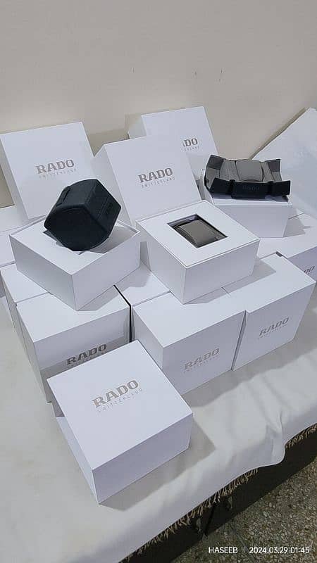 RADO WATCHES ORIGINAL BOXES New Model WHITE AND BLACK AVAILABLE 15