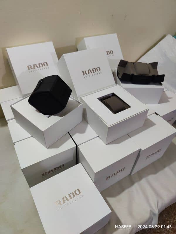 RADO WATCHES ORIGINAL BOXES New Model WHITE AND BLACK AVAILABLE 16