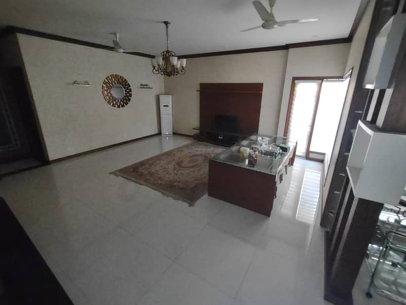 defence 1000 yards semi furnished bungalow for rent with basement swimming pool 15