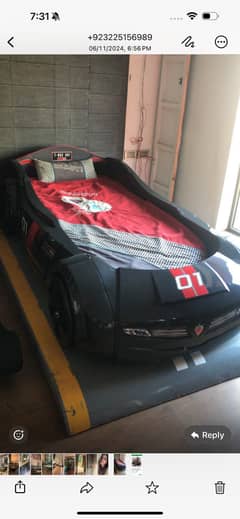 Racing car bed almost brand new