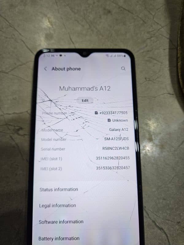 Samsung A12 panel change and broken 100 % ok 0