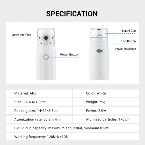 Portable Nebulizer For Asthma Rechargeable Inhaler Nebulizer Machine 5