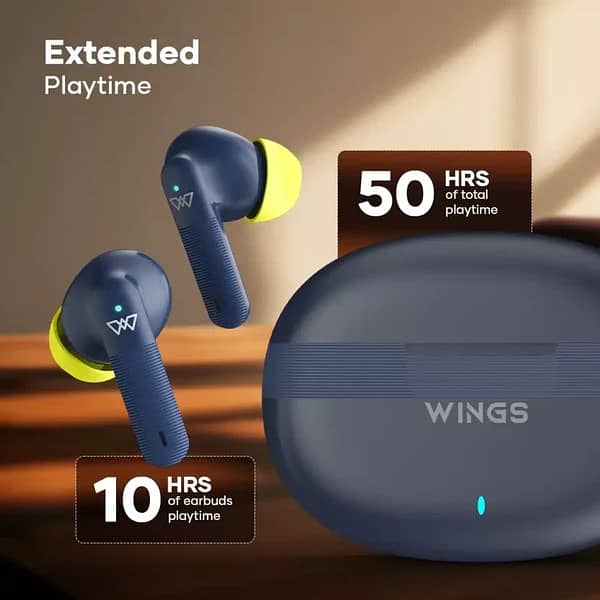 BlueTooth Wireless Earbuds WINGS Flobuds 325 High Fidelity 1Mm Drivers 2