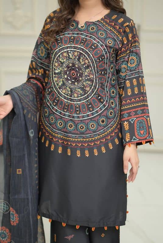 Luxury embroidered Collection best brand quality dhanak 2