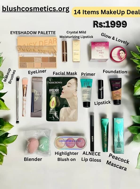 Golden Package | 14 Items Makeup Deal 0