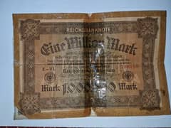 one million mark currency German note  which is 101