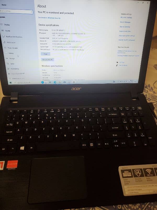 Acer aspire A3 equal to core i5 7th generation 1