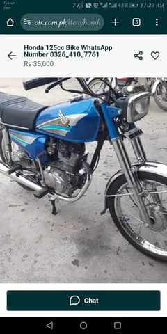 Honda 125cc bike Whatsapp number 0325=97=60=959 0