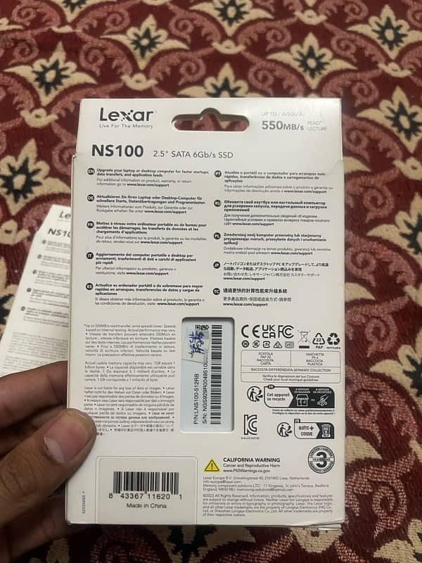 New Lexar 512gb ssd 6gb/s 1