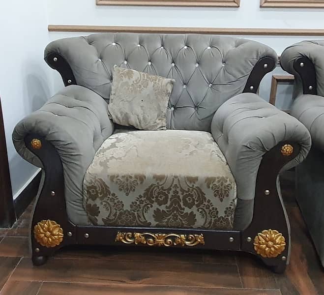 6-Seater Grey Sofa for Sale 2