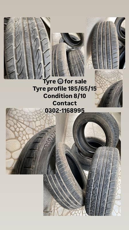 Tyre for sale tyre profile 185/65/15 0