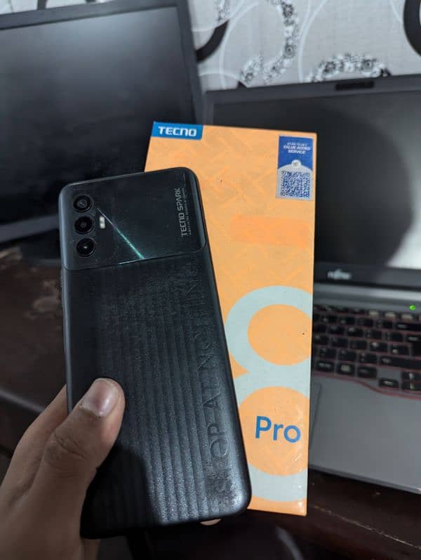 Tecno spark 8 pro phone with box only 0