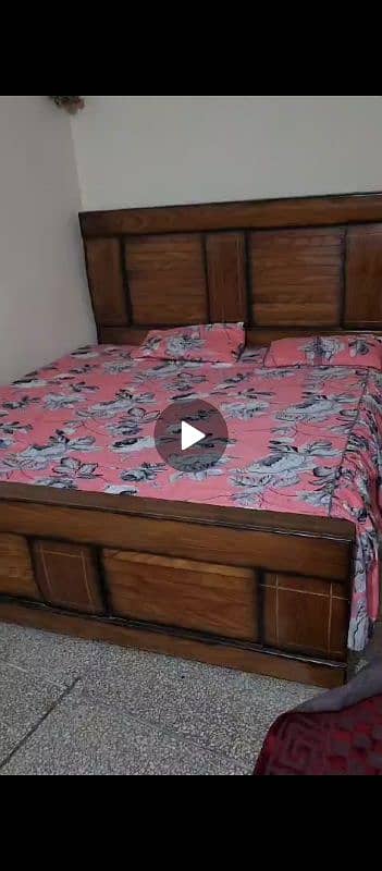 wooden Double bed for sale 7