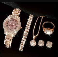 Women's diamond artificial set  watch