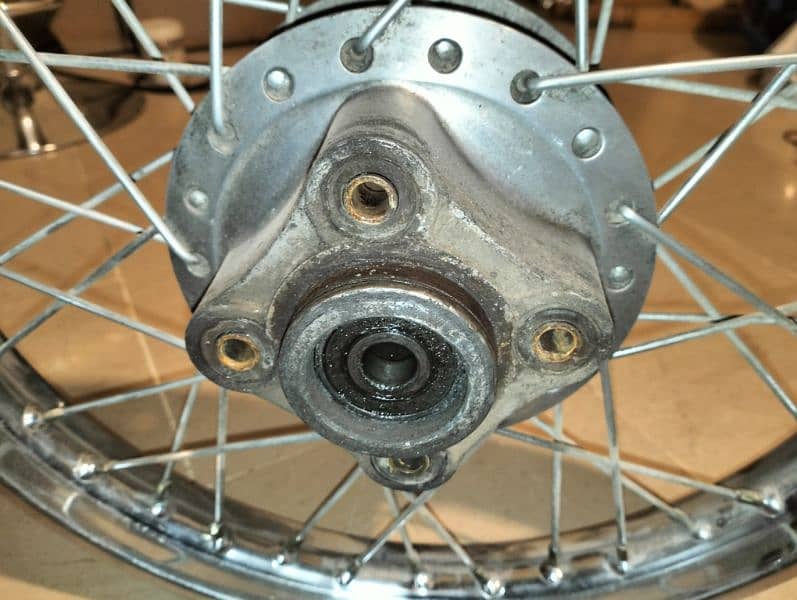 cg 125 1998 model Rim hub spoke brake plate 3