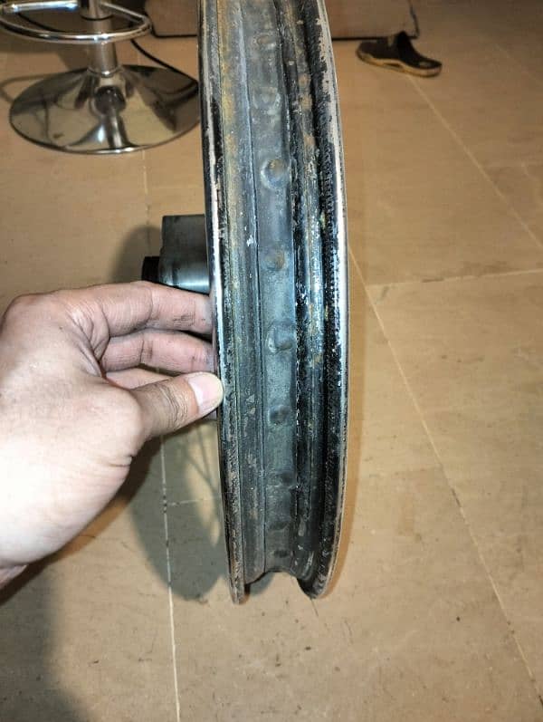 cg 125 1998 model Rim hub spoke brake plate 6