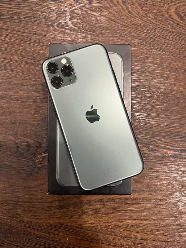 iPhone 11 Pro 64gb PTA Approved with Box Midnight Green 1