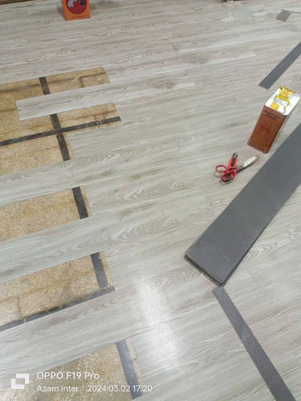 vinyl flooring Lahore Pakistan wooden floor Glass paper window blinds 6