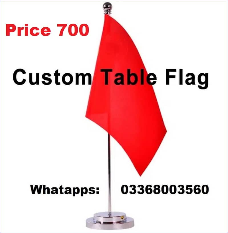 Top-Grade Pakistan & Logo Flags with Upscale Poles for Executives 7