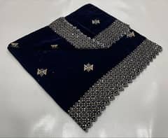 Women's velvet Embroidered shawl