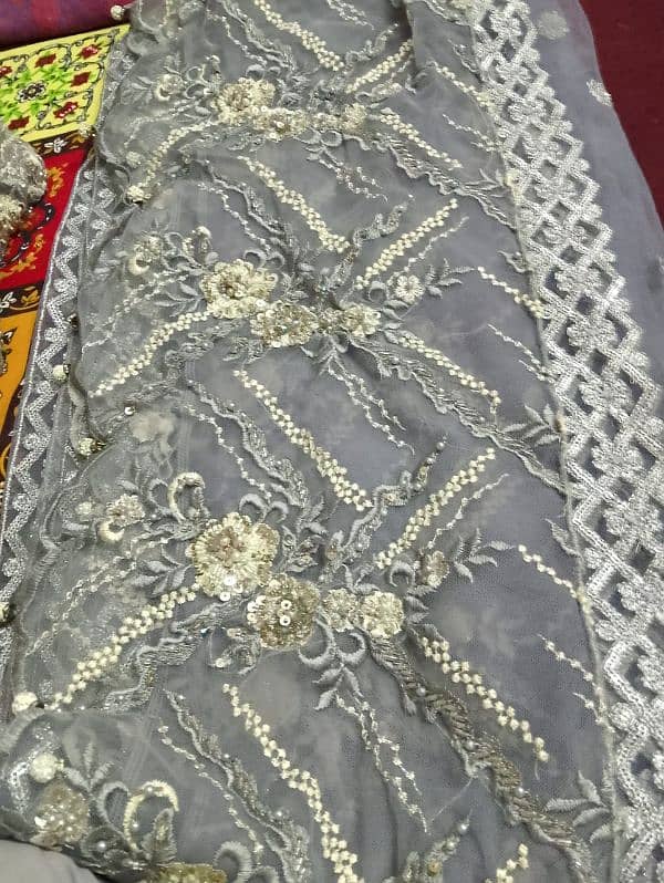 long frock with heavy embroidery 1