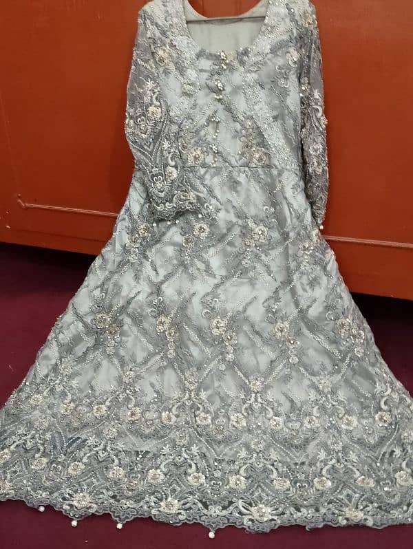 long frock with heavy embroidery 2