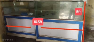 Glass Counter Showcase Mobile Shop and General Store in Good Condition