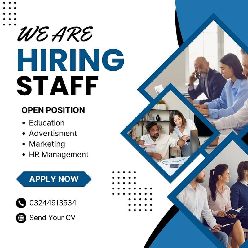 HR Management Jobs Avaliable In Lahore Urgent Staff Need 0