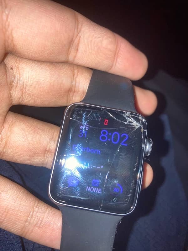 iwatch series 2 glass crack all okay without charger touch not working 2