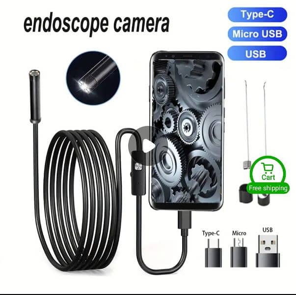 Endoscope Camera 78 inch length C type with usb and D type conveter 3