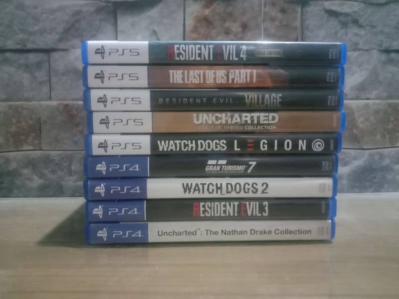 Resident Evil 3,4,8,Last of Us,Gran Turismo,Uncharted,WatchDog,Ps5,Ps4 1