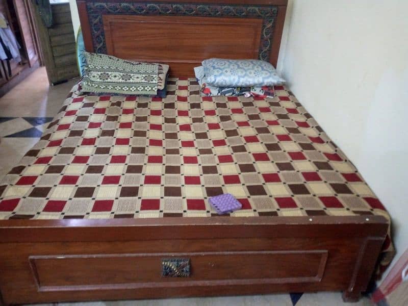 Double bed with mattress available for sale in good condition 2