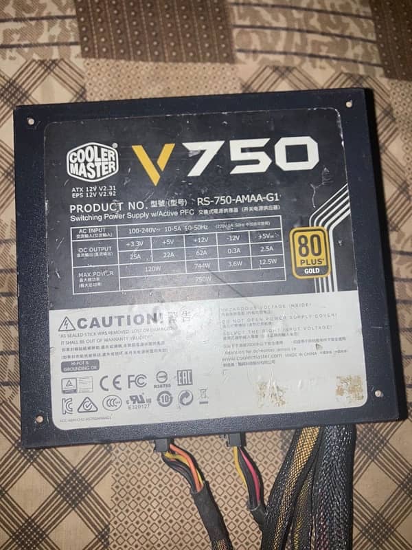 PSU POWER SUPPLY Cooler Master V750w gold 80+ 1