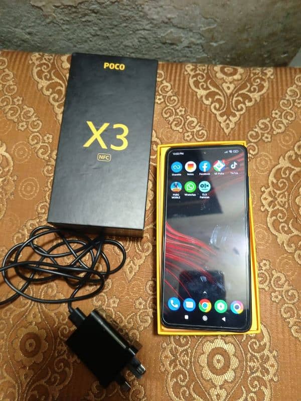 Poco x3 nfc 10 by 9 condition  Snapdragon 856 6 gb ram    03204728261 0