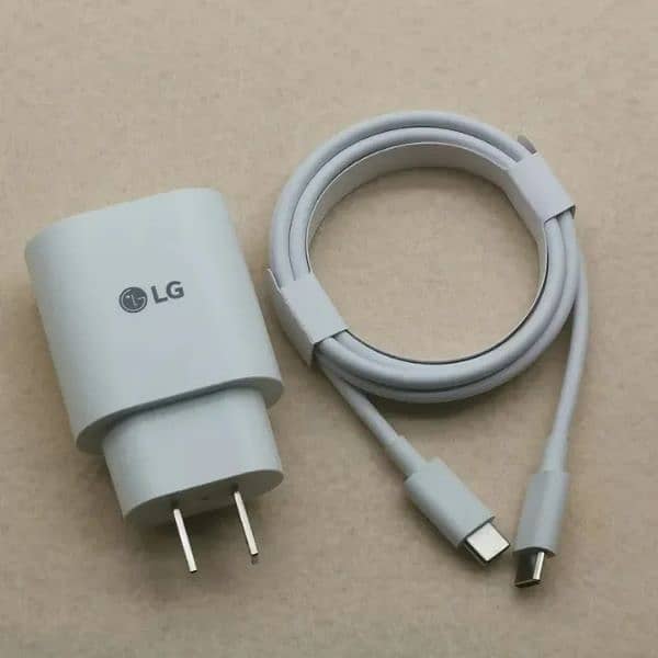 Lg V60 thing 25watt 100% original box plugged charger 0