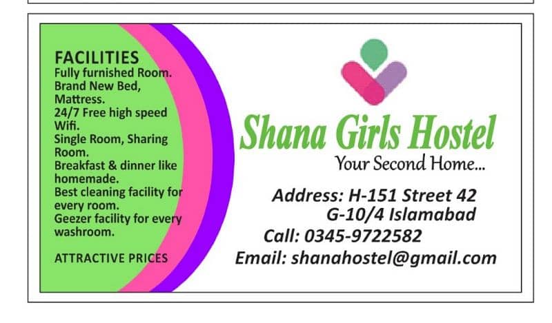 shana Girls Hostel G-10/4 & I-10/1 0