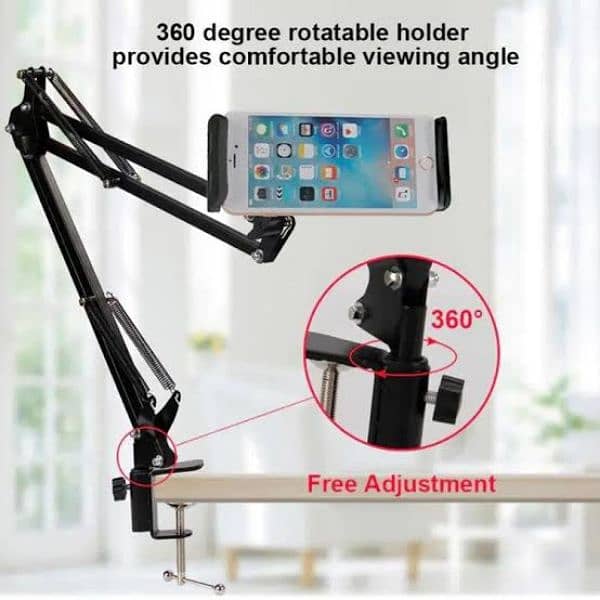 26cm Ring Light with 7 Feet Adjustable Tripod&Mobile Holder & free mic 5