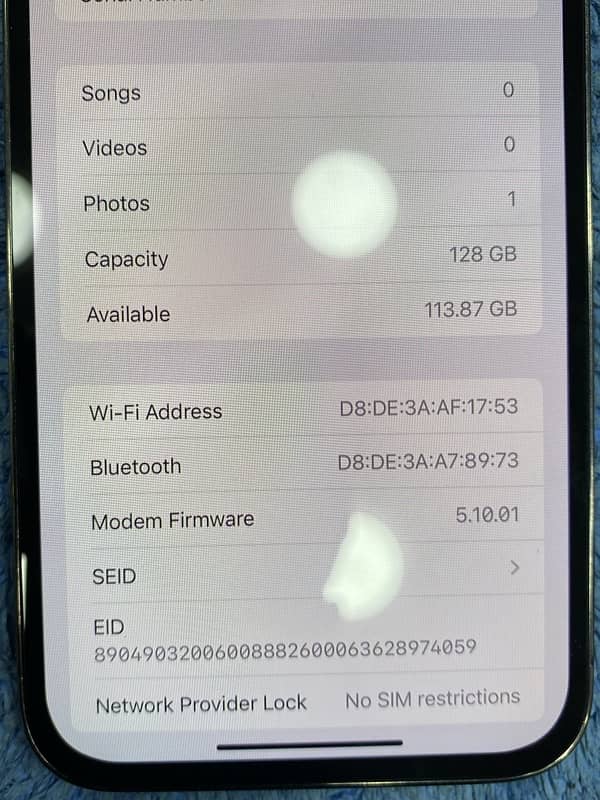 iPhone 12 Pro Max full sim time 128GB 4