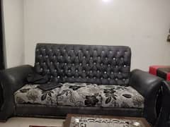 Black Sofa set 2 piece single and 1 3 seater 0