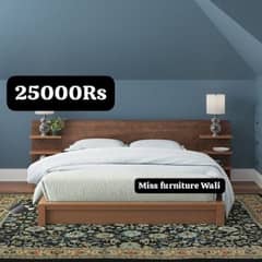 low height King / Queen beds with side tables