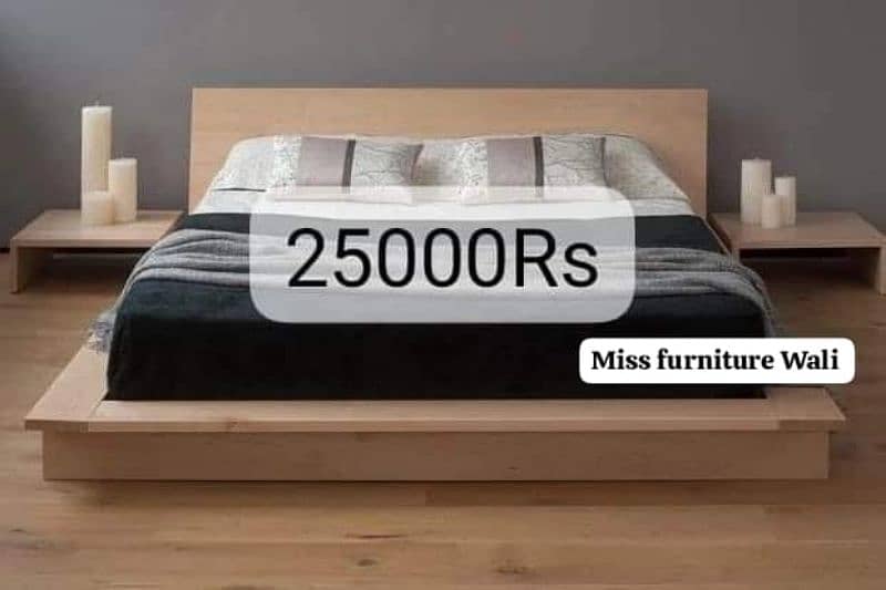 low height King / Queen beds with side tables 1