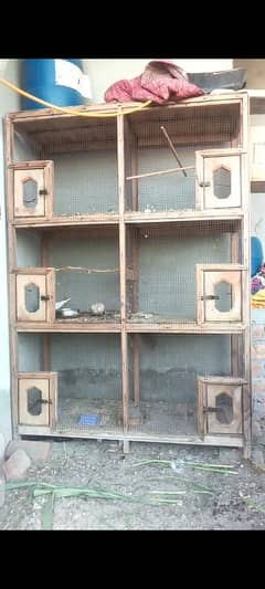 6 portion wooden cage diyar ke lakri ka bna ha 03134160963 whatsup