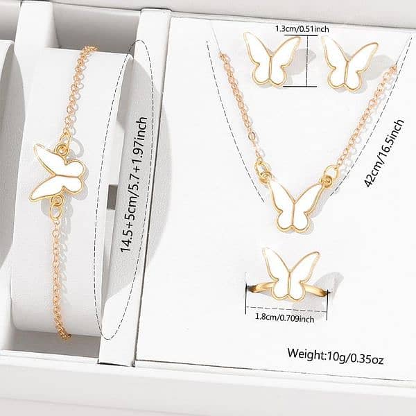 Butterfly Design Gold Plated Necklace Set 1