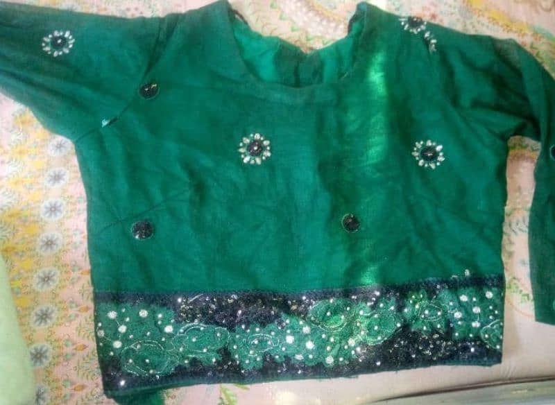 Stich Saree (Bottle Green with black color) 0