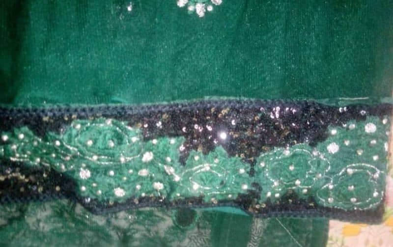 Stich Saree (Bottle Green with black color) 1