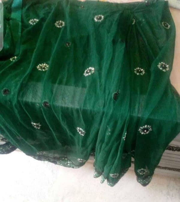 Stich Saree (Bottle Green with black color) 3