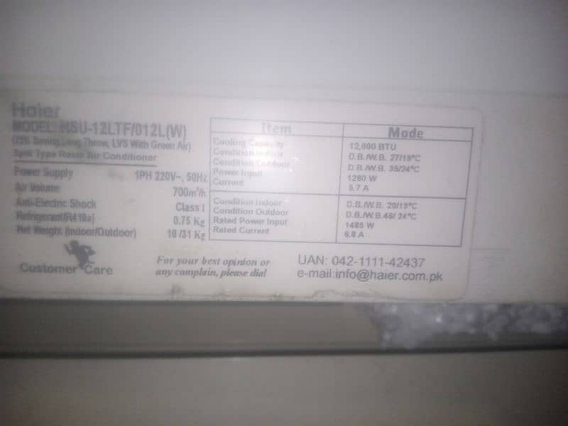 1 ton ac non inverter Haier good condition 2