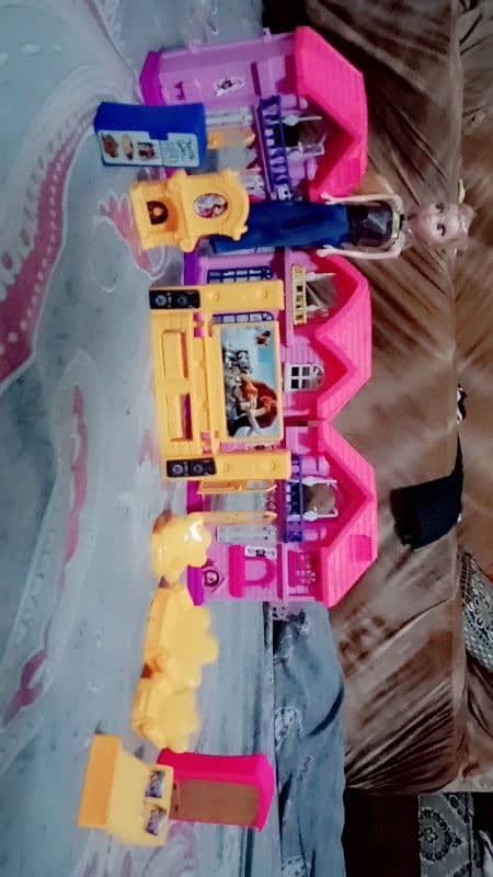 furnished doll house with barbie 2