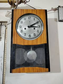 Antique Polaris 1950 pendulum Wall clock 15 Days vintage brass machine